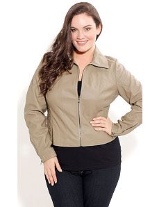 Dusty Biker Jacket by City Chic