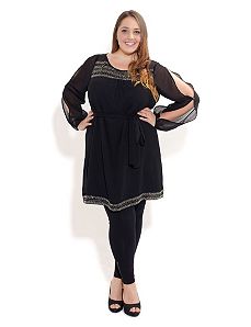 Glam Beaded Tunic by City Chic