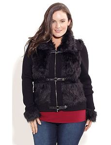 Snow Bunny Cardigan by City Chic