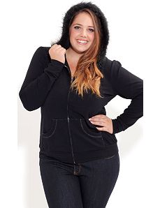 Floral Crucifix Hoodie by City Chic
