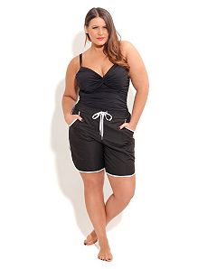 Riviera Contrast Long Boardies by City Chic