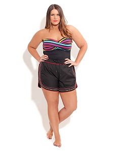Candy Stripe Short Boardies by City Chic