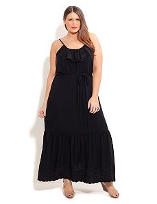 Embroided Long Beach Dress by City Chic