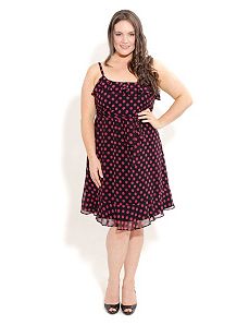 Pretty Polka Dot Dress by City Chic