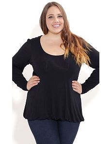 Basic Blousey Sleeve Top by City Chic