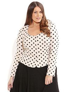 Cute Polka Dot Cardigan by City Chic