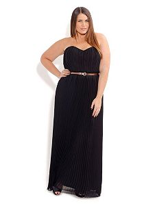 Pleat Maxi With Belt by City Chic