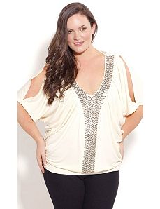 Diamond Tie Top by City Chic
