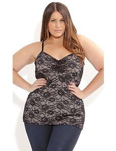 All Over Lace Cami by City Chic