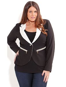 Miss Monotone Jacket by City Chic