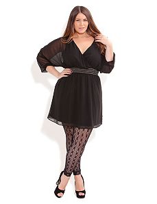 Metallic Thread Trim Tunic by City Chic
