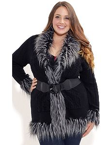 Feather Fantasy Cardigan by City Chic