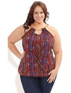 Chain Print Top by City Chic