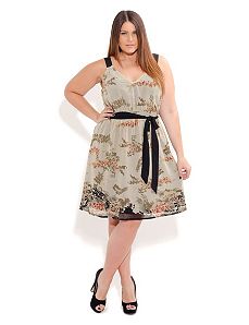 Oriental Garden Dress by City Chic