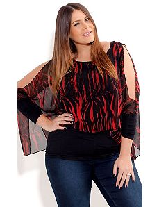 Color Slash Top by City Chic