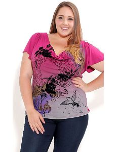 Bird Of Paradise Graffiti Top by City Chic