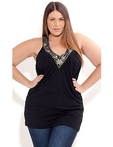Bead Front Top by City Chic