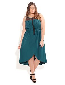 Military Shirt Dress by City Chic