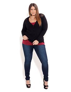 Crochet Back Cardigan by City Chic