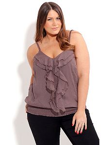 Frilly Strappy Top by City Chic