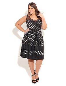 Sweetheart Polka Dot dress by City Chic