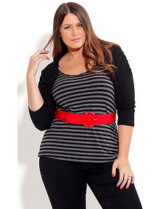 Shrug Nautical Top by City Chic