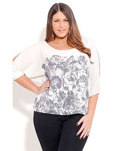 Garden Border Top by City Chic