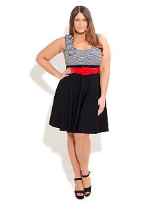 Sailor Skater Dress by City Chic