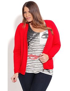 Cable Front Cardigan by City Chic