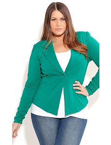 Garden Of Eden  Ponte Jacket by City Chic