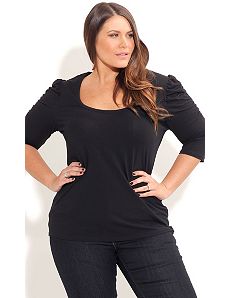 Pretty in Puff Top by City Chic