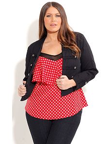 Military Tab Jacket by City Chic