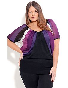 Color Stripe Jumper by City Chic