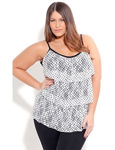 Top Lace Tier Top by City Chic