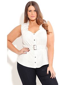 Sexy Siren Shirt with Belt by City Chic