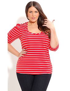Basic Naval Top by City Chic