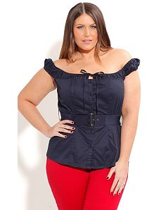 Sailor Wench Top by City Chic