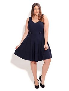 Naval Girl Skater Dress by City Chic