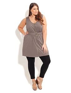 Nautical Zip Tunic by City Chic