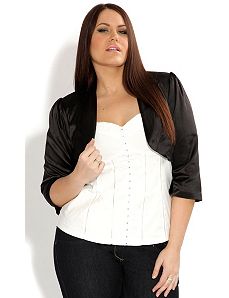 Satin Bolero Jacket by City Chic