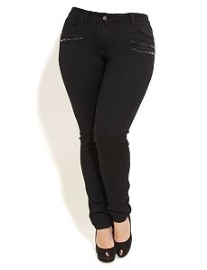Black Night Skinny Jeans by City Chic