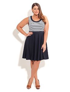 Sailor Skater Dress by City Chic