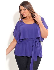 Overlay Capelet Top by City Chic