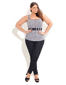 Stripe Summer Salute Top by City Chic