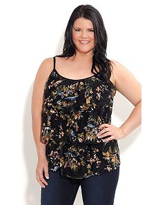 Strappy Lace Birdie Top by City Chic
