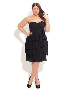 Polly Pleat Dress by City Chic