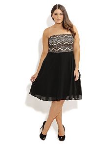 Eyelash Ebony Dress by City Chic