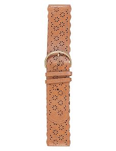 Tan Cutout Belt by City Chic