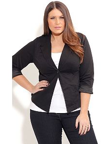 Sweet One Button Jacket by City Chic