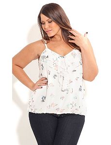 Butterfly Garden Top by City Chic